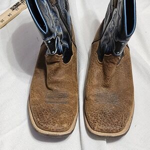 Ariat Youth Tombstone 10012794 Leather Western Square Toe Boots Boys 4.5